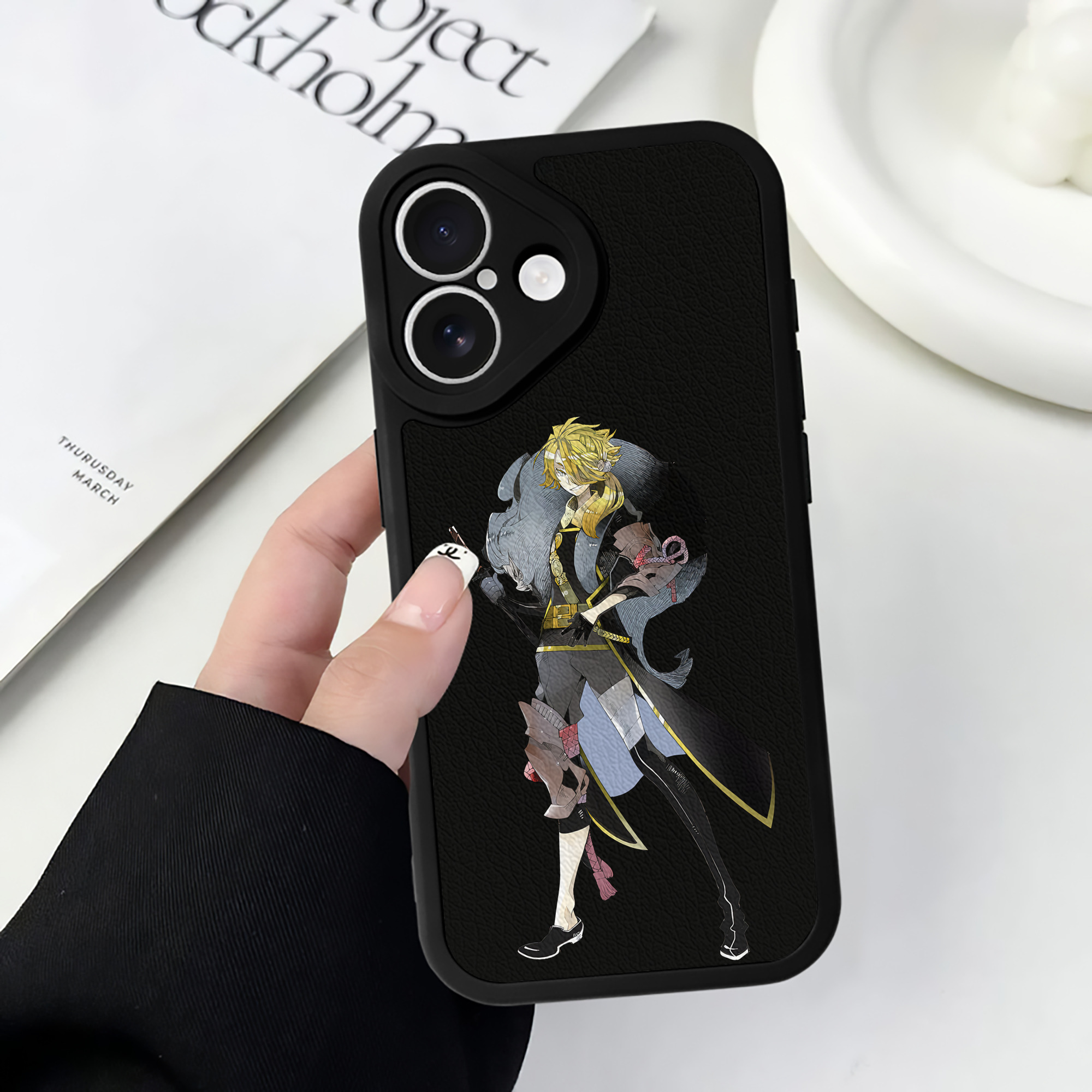 （画像用） 刀剣乱舞 Touken Ranbu 【iPhone 16シリーズ対応】シリコンスマホケース（レザー調） 材質：シリコン